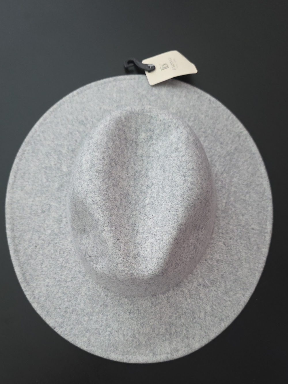 Fadivo New York Light Gray Felt Wide Brim Fedora Hat NWT